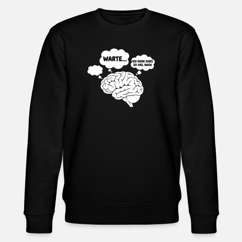 Brain Thoughts Comic - Stanley/Stella CHANGER Unisex Organic Sweatshirt - black