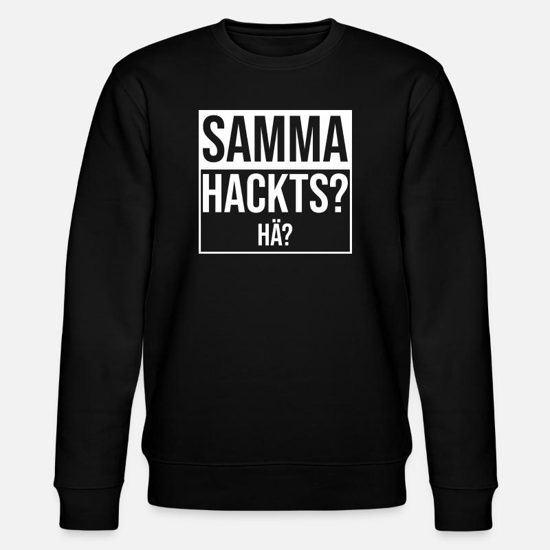 samma hacks hä - Stanley/Stella CHANGER Unisex Organic Sweatshirt - black