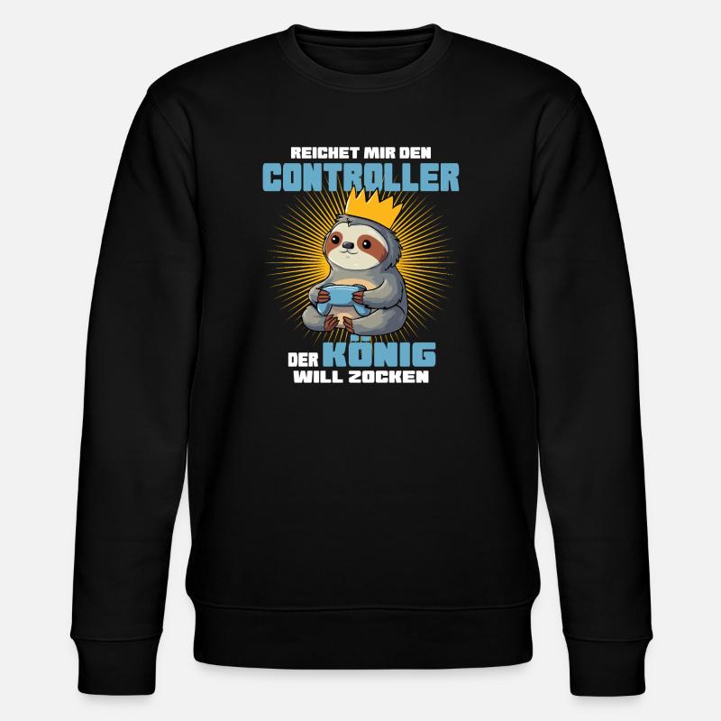 Roi avec manette - Sweat bio CHANGER Stanley/Stella Unisexe - noir