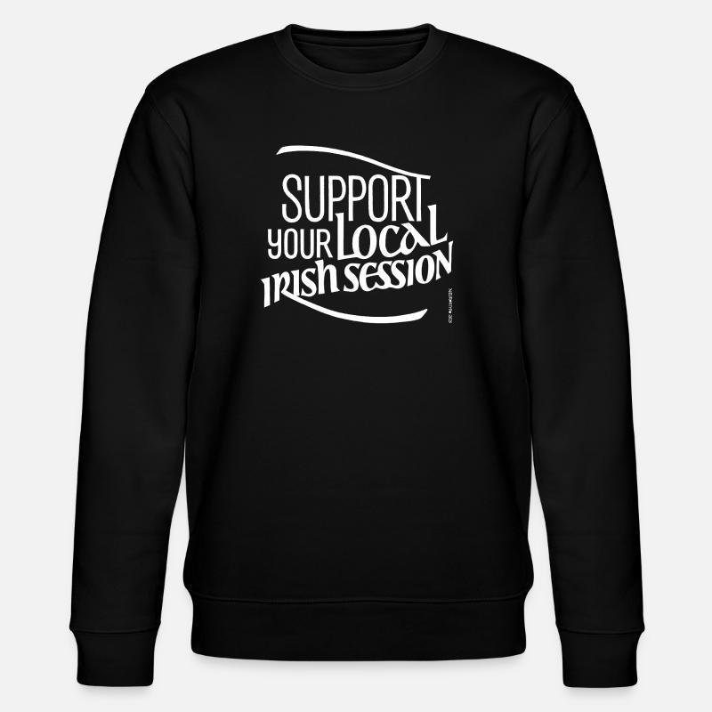 supportyourlocalirishsession2_BLANC - Stanley/Stella Unisex Bio-Sweatshirt CHANGER  - Schwarz