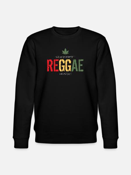 Rock Reggae Disco Punk Music Clothing - Stanley/Stella CHANGER Unisex Organic Sweatshirt - black