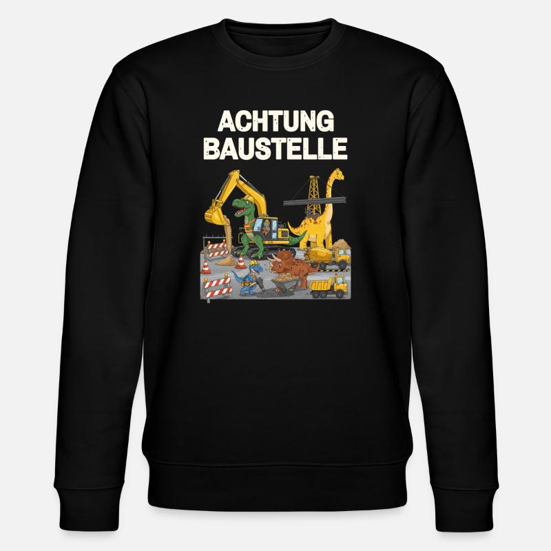 Site de construction de dinosaures - Sweat bio CHANGER Stanley/Stella Unisexe - noir