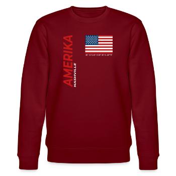Nashville - Stanley/Stella Unisex Bio-Sweatshirt CHANGER  - Burgunderrot - Vorne - Nik (191cm) & Marisol (170cm)