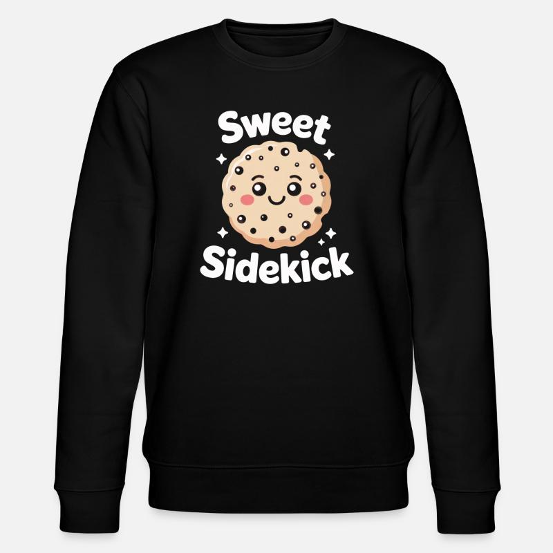 Sweet Sidekick – Cookie Mascot - Stanley/Stella CHANGER Unisex Organic Sweatshirt - black