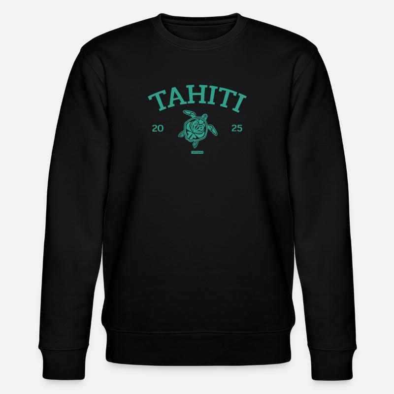Tahiti - Turtle - French Polynesia - Schildkröte - Stanley/Stella Unisex Bio-Sweatshirt CHANGER  - Schwarz