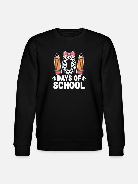 Leopard Pencil Back To School - Stanley/Stella CHANGER Unisex Organic Sweatshirt - black