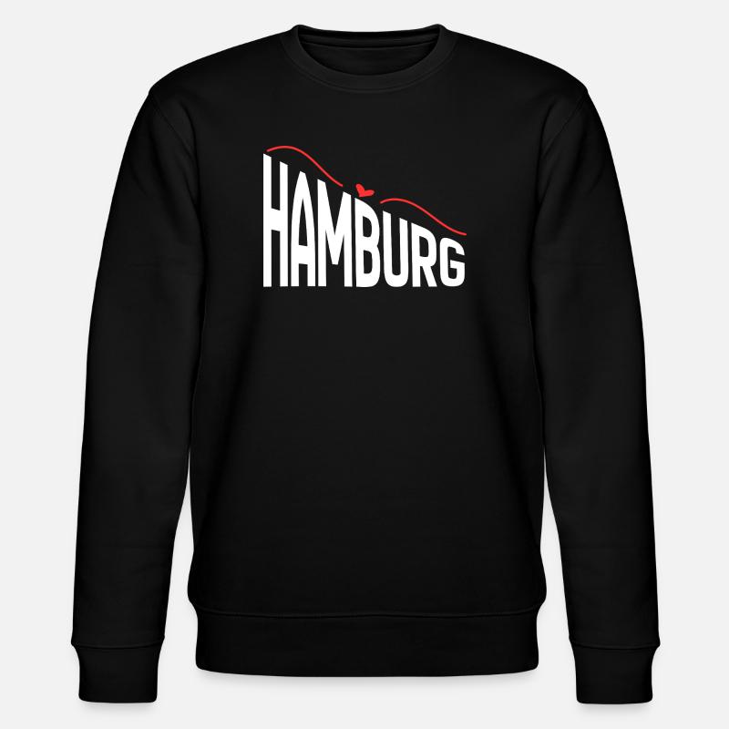 Hamburg - Stanley/Stella Unisex Bio-Sweatshirt CHANGER  - Schwarz