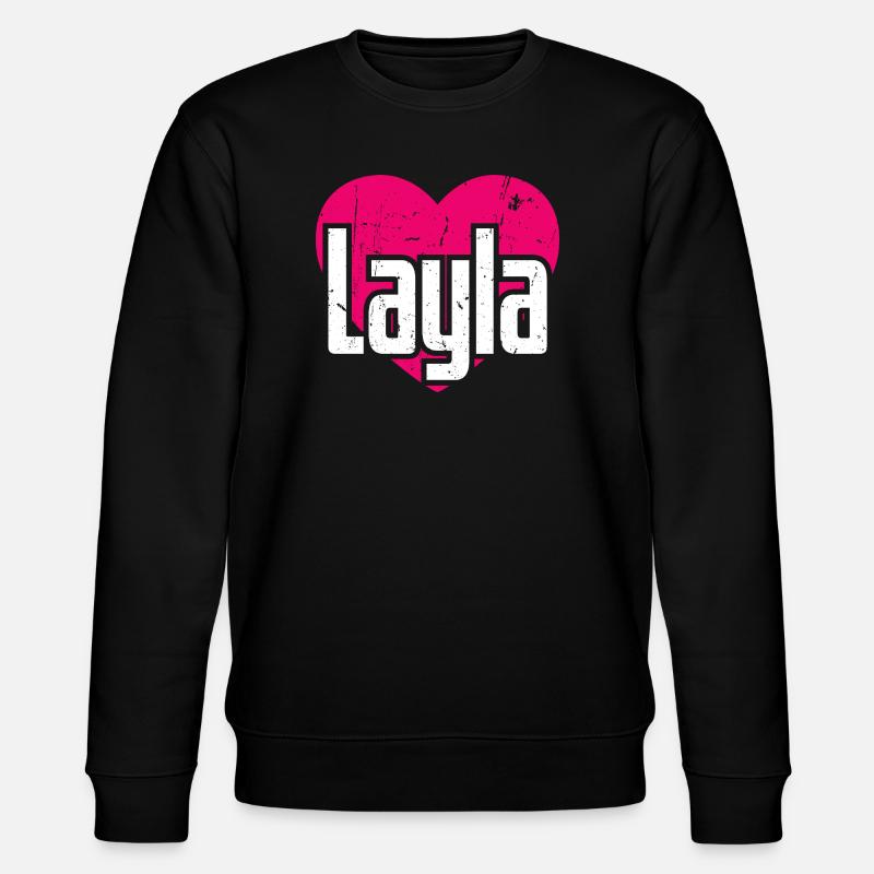 J’aime Layla Cœur Rose J’aime Layla - Sweat bio CHANGER Stanley/Stella Unisexe - noir