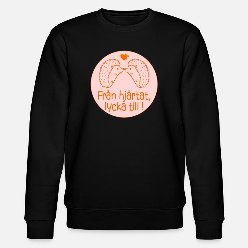 Von Herzen: Viel Glück - Stanley/Stella Unisex Bio-Sweatshirt CHANGER  - Schwarz