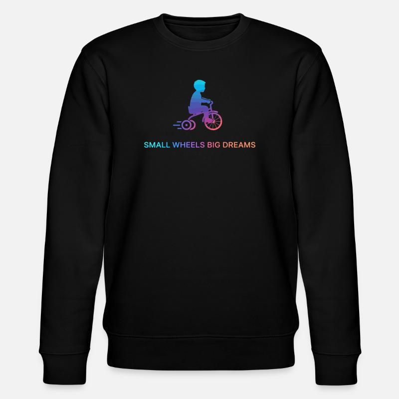Kleine Räder Große Träume - Stanley/Stella Unisex Bio-Sweatshirt CHANGER  - Schwarz
