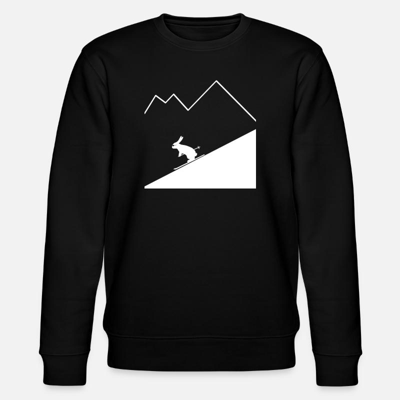 Rabbit Skier - Stanley/Stella Unisex Bio-Sweatshirt CHANGER  - Schwarz