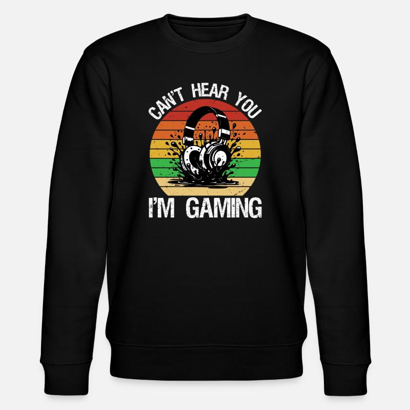 can't hear you I'm gaming - Stanley/Stella Unisex Bio-Sweatshirt CHANGER  - Schwarz