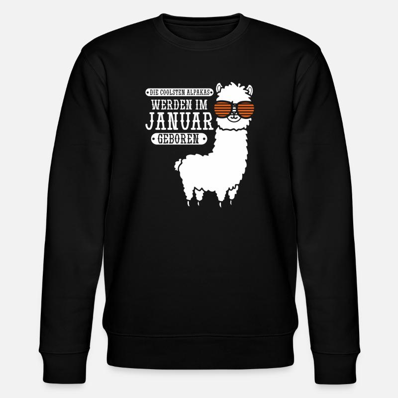 Anniversaire de janvier : Alpaga Drôle - Sweat bio CHANGER Stanley/Stella Unisexe - noir