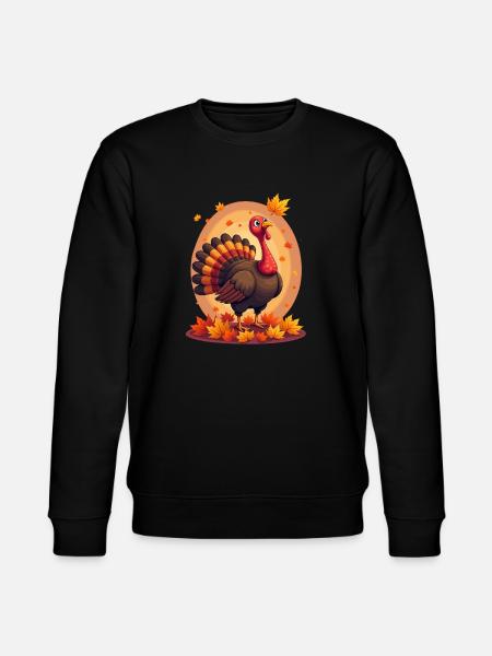 Thanksgiving Funny Thanksgiving Turkey - Stanley/Stella CHANGER Unisex Organic Sweatshirt - black
