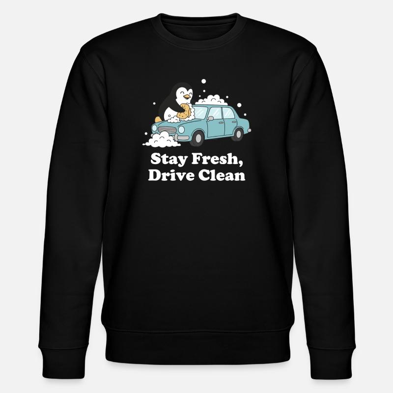 Reste frais, conduis propre, Penguin - Sweat bio CHANGER Stanley/Stella Unisexe - noir