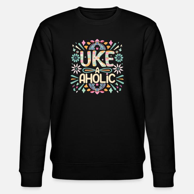 Uke-aholic - Stanley/Stella Unisex Bio-Sweatshirt CHANGER  - Schwarz