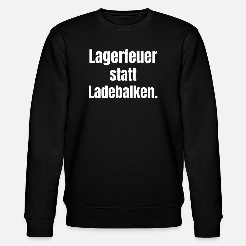 Campfire instead of loading beams - Stanley/Stella CHANGER Unisex Organic Sweatshirt - black