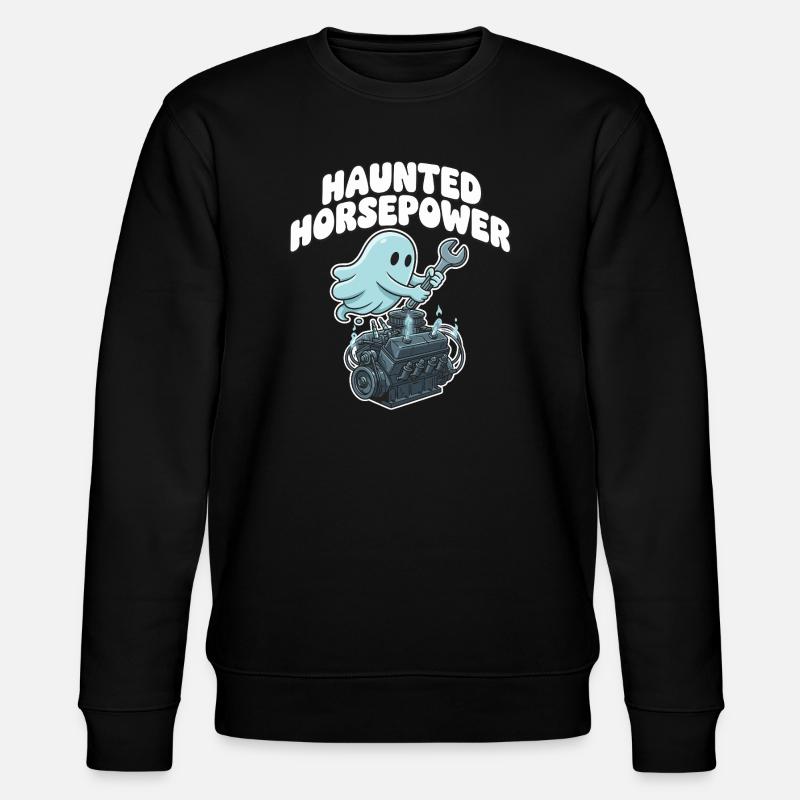 Ghost Engine Haunting Engine Cartoon - Stanley/Stella CHANGER Unisex Organic Sweatshirt - black