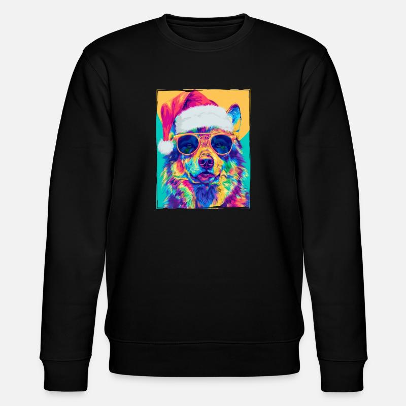 Portrait de Noël du Loup - Sweat bio CHANGER Stanley/Stella Unisexe - noir