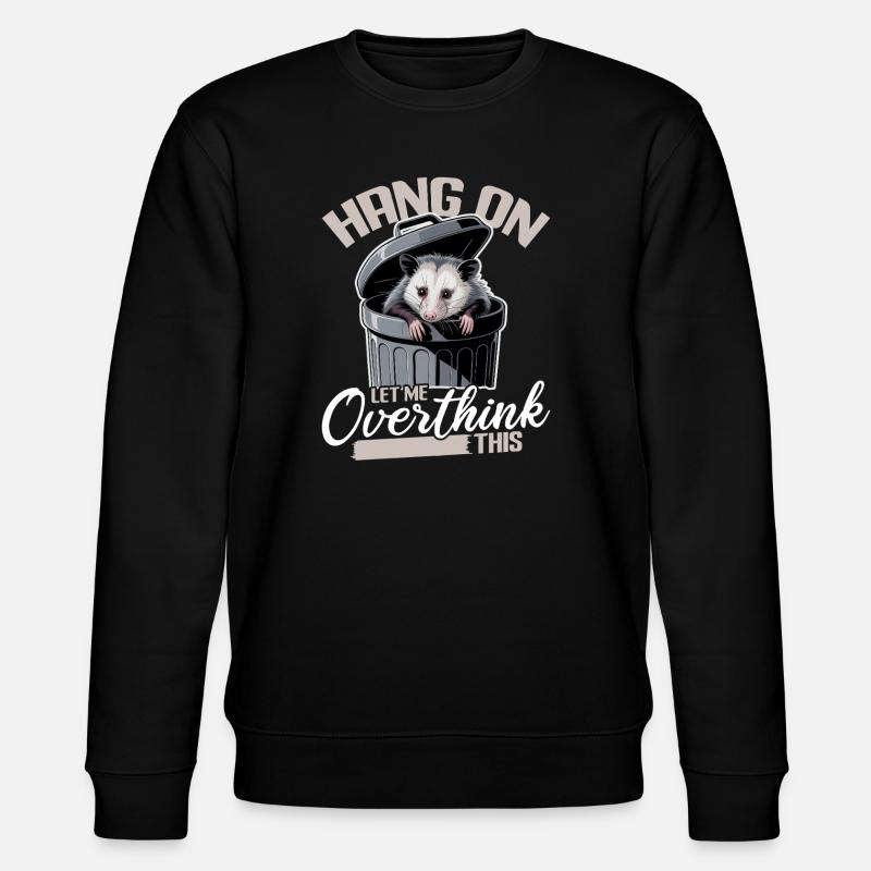 Funny Opossum - Stanley/Stella Unisex Bio-Sweatshirt CHANGER  - Schwarz