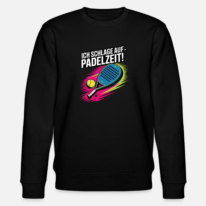 Padel Kraft néon – Temps de trait - Sweat bio CHANGER Stanley/Stella Unisexe - noir