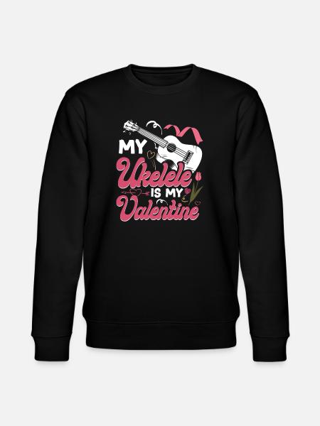 Valentines ukulélé hawaïen - Sweat bio CHANGER Stanley/Stella Unisexe - noir