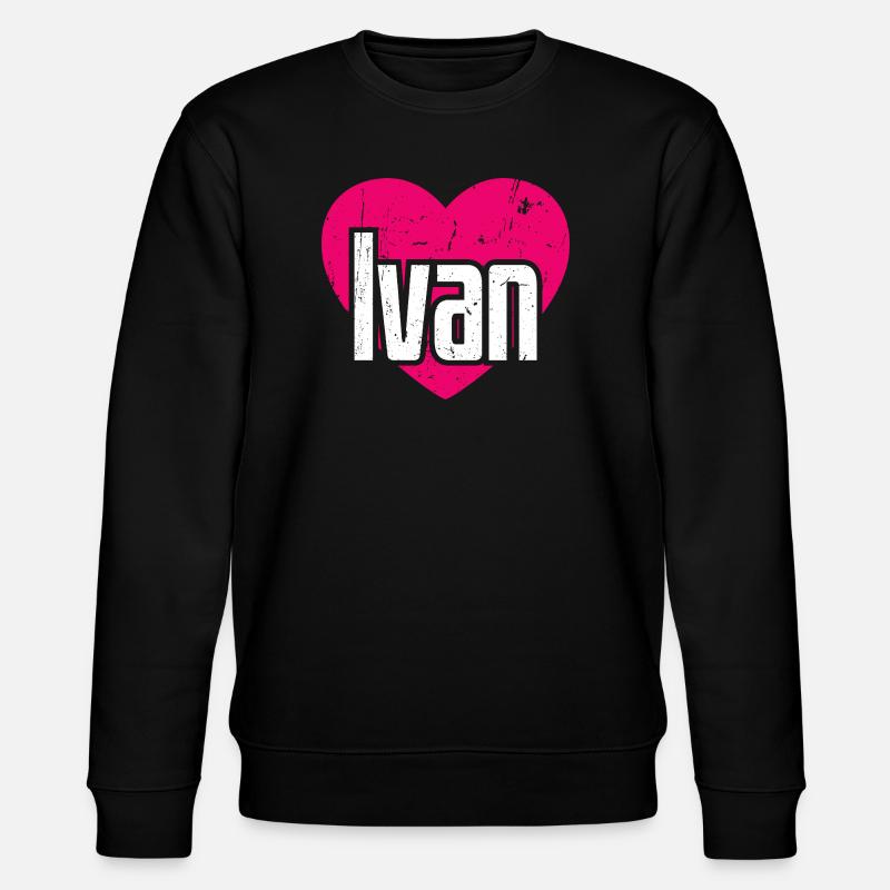 J’aime Ivan Coeur Rose J’aime Ivan - Sweat bio CHANGER Stanley/Stella Unisexe - noir