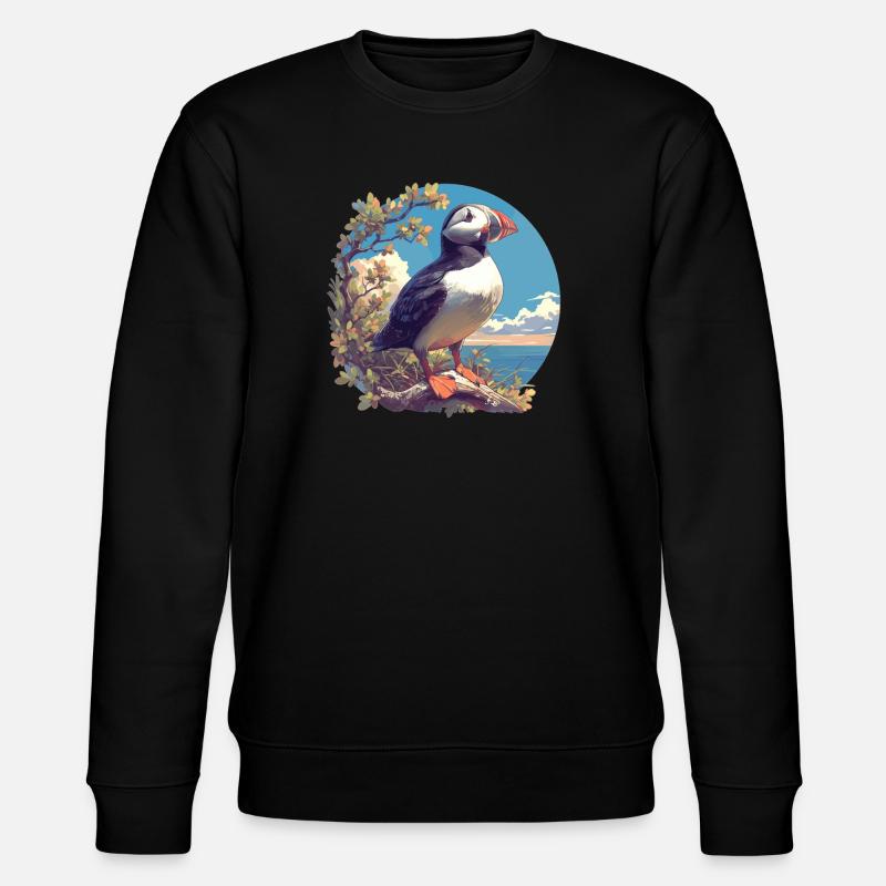 Puffin Papageientaucher - Stanley/Stella Unisex Bio-Sweatshirt CHANGER  - Schwarz