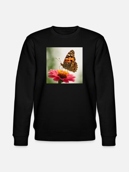Papillon sur fleur rose - Sweat bio CHANGER Stanley/Stella Unisexe - noir