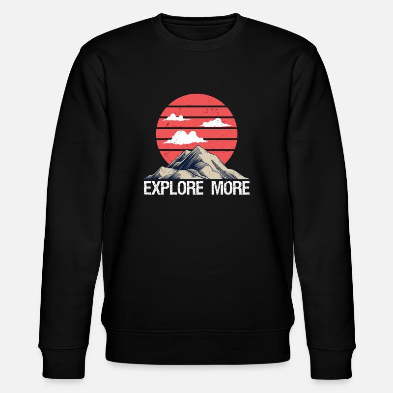 Mountain Explore more - Stanley/Stella CHANGER Unisex Organic Sweatshirt - black