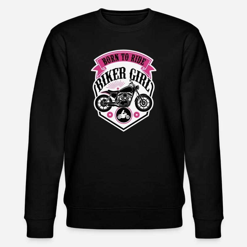 Biker Girl Motorcycle Shield - Stanley/Stella Unisex Bio-Sweatshirt CHANGER - Schwarz