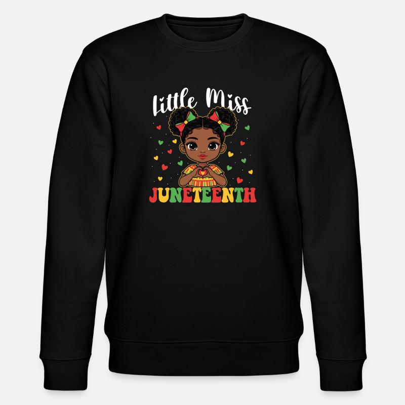Little Miss Juneteenth – Schwarzer Mädchenstolz - Stanley/Stella Unisex Bio-Sweatshirt CHANGER  - Schwarz