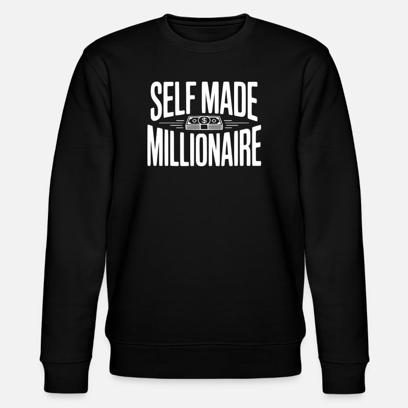 Selbstgemachter Millionär - Stanley/Stella Unisex Bio-Sweatshirt CHANGER  - Schwarz