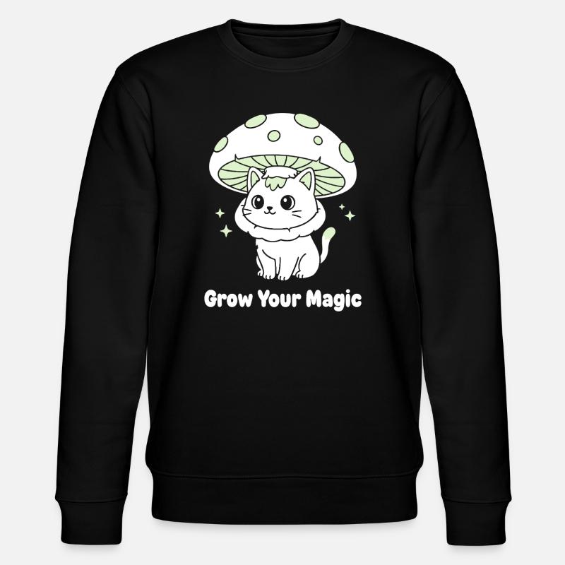 Chat Champignon Magique - Sweat bio CHANGER Stanley/Stella Unisexe - noir
