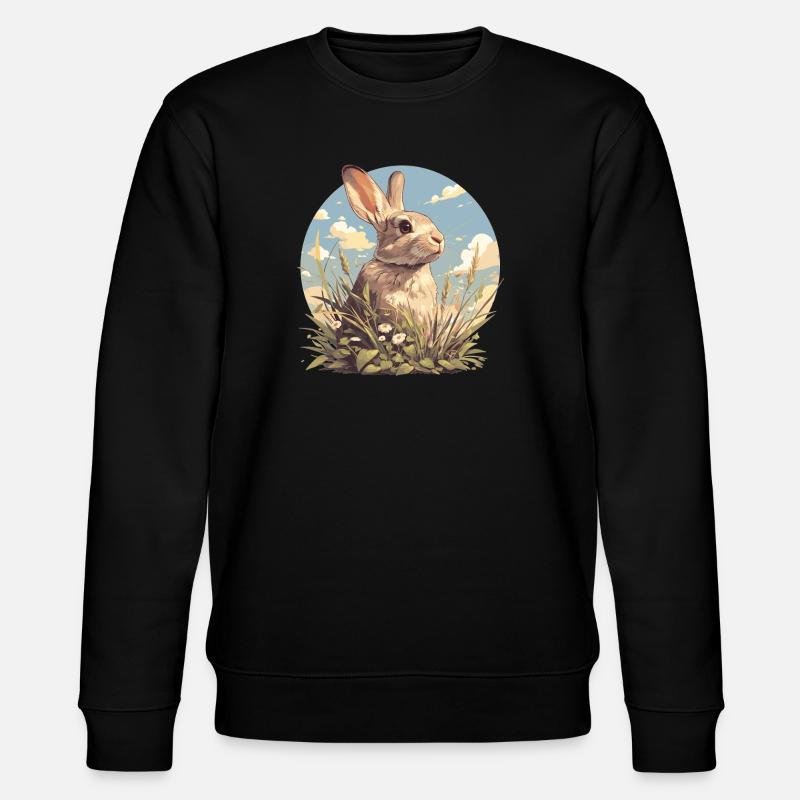 Hasen Hase - Stanley/Stella Unisex Bio-Sweatshirt CHANGER  - Schwarz