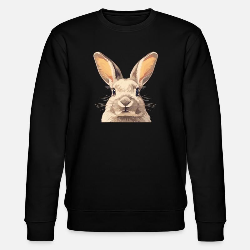 Hasen Hase - Stanley/Stella Unisex Bio-Sweatshirt CHANGER  - Schwarz