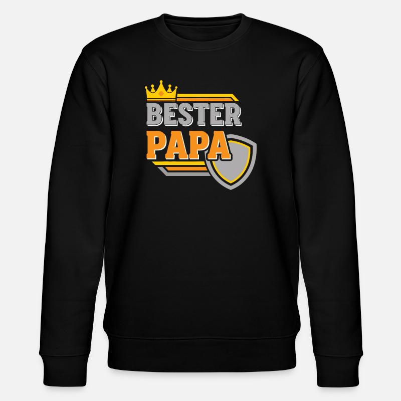 Meilleur Bouclier Couronne de Papa - Sweat bio CHANGER Stanley/Stella Unisexe - noir