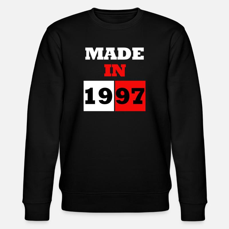 Made in 1997 Anniversaire - Sweat bio CHANGER Stanley/Stella Unisexe - noir