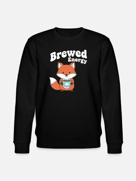 Kaffeefox: Brewed Energy - Stanley/Stella CHANGER Unisex Organic Sweatshirt - black
