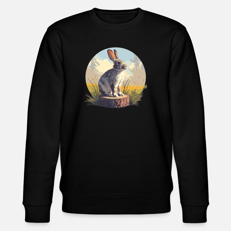 Hasen Hase - Stanley/Stella Unisex Bio-Sweatshirt CHANGER  - Schwarz