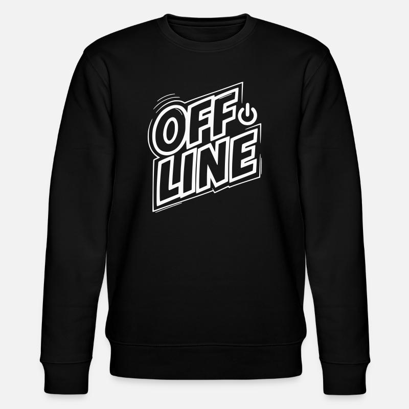 Offline Modus Retro - Stanley/Stella Unisex Bio-Sweatshirt CHANGER  - Schwarz
