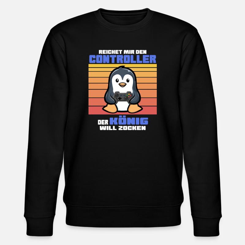 König am gamen - Stanley/Stella Unisex Bio-Sweatshirt CHANGER  - Schwarz