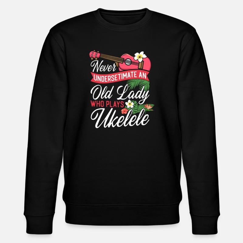 Hawaiian Ukulele Uke Grandma - Stanley/Stella Unisex Bio-Sweatshirt CHANGER  - Schwarz