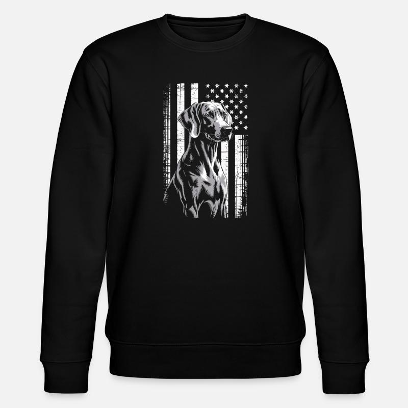Chien gris avec rayures étoilées - Sweat bio CHANGER Stanley/Stella Unisexe - noir
