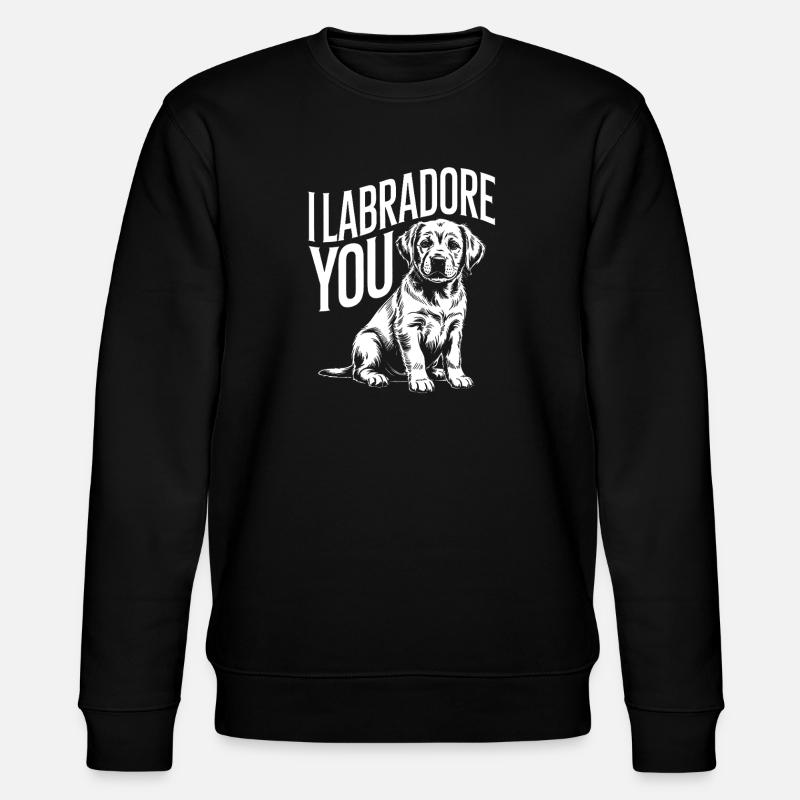 Ich Labrador Sie - Stanley/Stella Unisex Bio-Sweatshirt CHANGER  - Schwarz