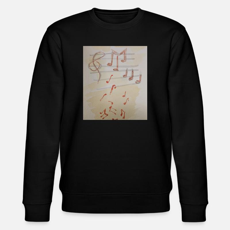 Red note impression - Stanley/Stella CHANGER Unisex Organic Sweatshirt - black