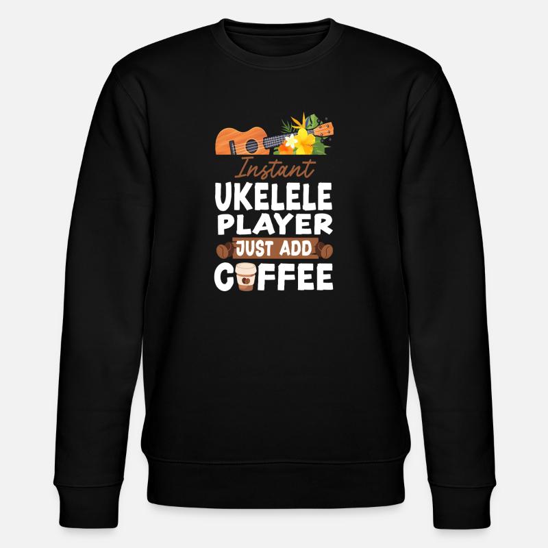 Hawaiian Ukulele Uke Coffee - Stanley/Stella Unisex Bio-Sweatshirt CHANGER - Schwarz