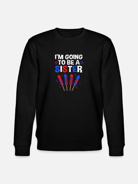 4th of July Gender Reveal Pregnancy - Stanley/Stella CHANGER Unisex Organic Sweatshirt - black