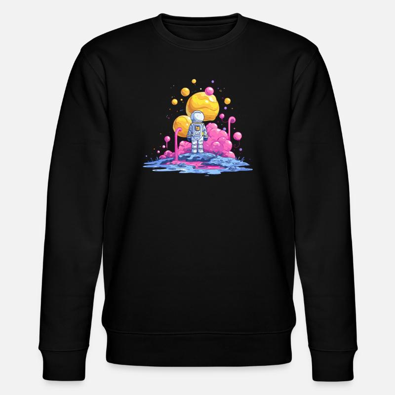 Astronaut auf Farbplanet - Stanley/Stella Unisex Bio-Sweatshirt CHANGER  - Schwarz