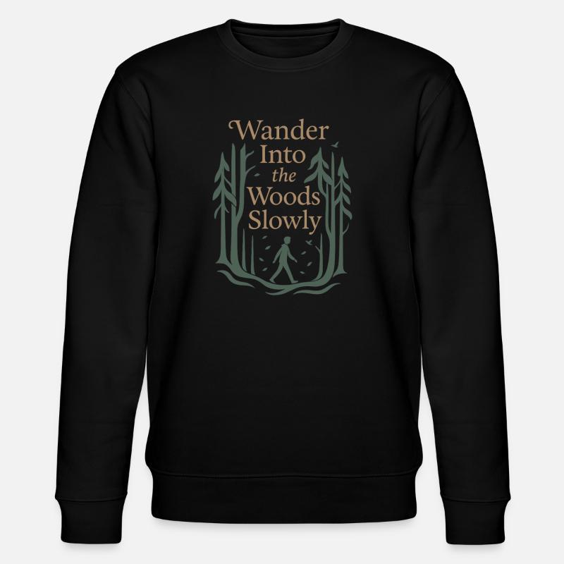 Forest Walk Overthinker Mental Reset - Stanley/Stella Unisex Bio-Sweatshirt CHANGER  - Schwarz